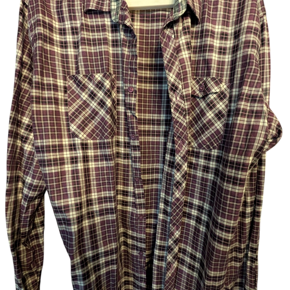 Ted Baker London Purple Black Checkered Men's Shirt 7